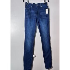 Good American Good Legs Skinny Jeans Size 6 Dark Wash Mid Rise 35 Inseam NWT